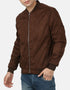 Gordania Faux Suede Leather Brown Jacket
